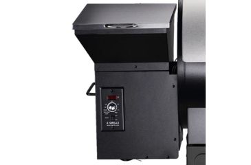 Image of Z Grills 700E 8-in-1 Wood Pellet Grill, BBQ &amp; Smoker, Black/Silver, ZPG-700E