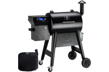 Image of Z Grills Pioneer Wood Pellet Grill &amp; Smoker, Black, Medium, ZPG-450B