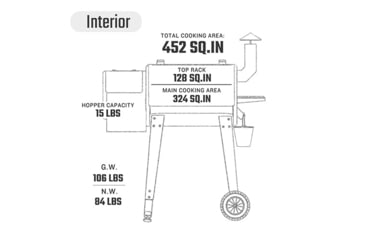 Image of Z Grills ZPG-450A 7-in-1 Wood Pellet Grill, BBQ &amp; Smoker, Brown/Black, Medium, ZPG-450A