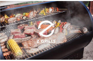 Image of Z Grills ZPG-550A 8-in-1 Wood Pellet Grill, BBQ &amp; Smoker, 40x25x48in, Black, Medium, ZPG-550A