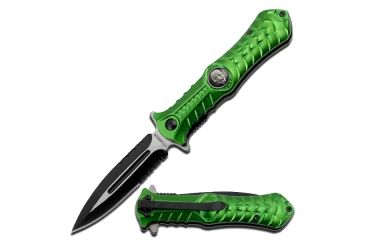 Image of Z-Hunter 4.5in. Green Skull Logo ZB 004GN