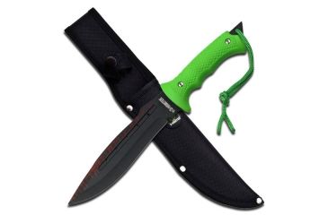 Image of Z-Hunter Fixed Blade, 12in, Stainless Steel Blade, Green Molded Nylon Fiber Handle ZB-102