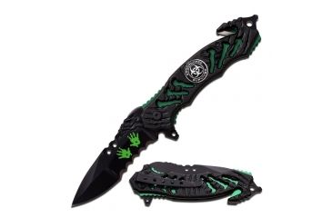 Image of Z-Hunter Folding Blade, 3.5in, Stainless Steel Blade, Black Aluminum Handle ZB-160GN