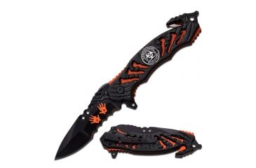 Image of Z-Hunter Folding Blade, 3.5in, Stainless Steel Blade, Black Aluminum Handle ZB-160OR