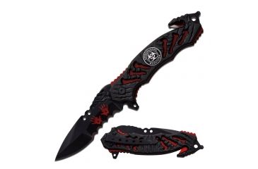 Image of Z-Hunter Folding Blade, 3.5in, Stainless Steel Blade, Black Aluminum Handle ZB-160RD