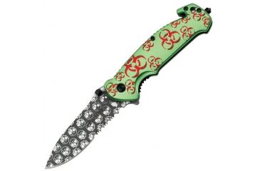 Image of Z-Hunter Laser Skull A/O Rescue Green Knife ZB052GNR