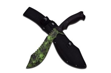 Image of Z-Hunter Machete, 15in, Stainless Steel Blade, Black Rubber Wrapped Half Tang Constructed Handle ZB-117GN