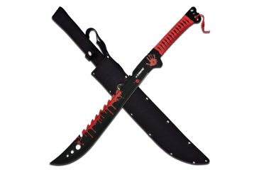 Image of Z-Hunter Machete, 25in, Stainless Steel Blade, Stainless Steel Red Fabric Wrapped Handle ZB-124RD