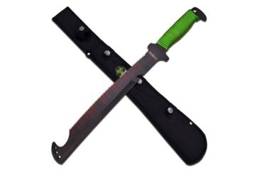 Image of Z-Hunter Machete, 2in, Stainless Steel Blade, Stainless Steel Green Cord Wrapped Handle ZB-146