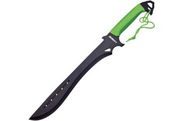 Image of Z-Hunter Machete Fixed Blade Knife, 18in, Black, Green, Cord Wrapped Handle ZB125