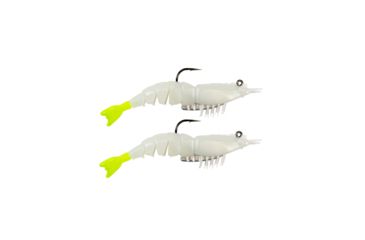 Image of Z-man EZ SHRIMPZ RIGGED3.5 GLOW/CHART TAIL2PK EZSR-70PK2