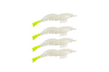 Image of Z-man EZ SHRIMPZ UNRIGGED3.5GLOW/CHART TAIL4PK EZSU-70PK4
