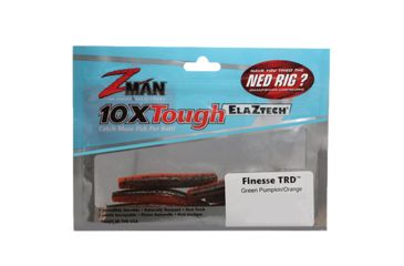 Image of Z-man Finesse TRD Ned Rig Worm, 8 pack, 2.75in, Green Pumpkin Orange, TRD275-47PK8