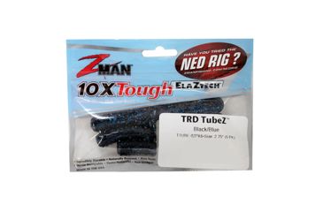 Image of Z-man TRD TUBEZ 2.75 BLK/BLUE6PK TTUBE-02PK6