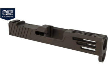 Image of Zaffiri OPMOD Z51M Glock 43/43X Pistol Slide w/RMSc Cut, Smoked Bronze, Zaffiri OPMOD.43.DBB