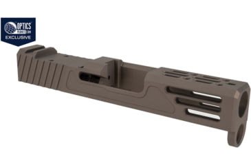 Image of Zaffiri OPMOD Z51M Glock 43/43X Pistol Slide w/RMSc Cut, Smoked Bronze, Zaffiri OPMOD.43.DBB