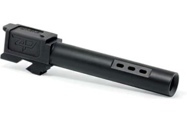 Image of Zaffiri Precision Flush and Crown Ported Pistol Barrel, Glock 17 Gen 1-4 ZPS.P and ZPS.4 Slide, 9mm, 1/10 Twist, 416R Stainless Steel, Black Nitride, ZP.17BPBN