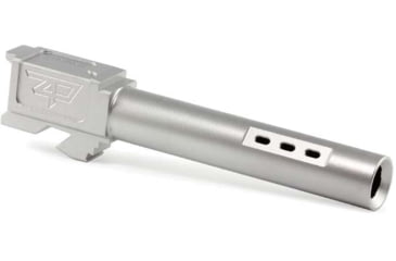 Image of Zaffiri Precision Flush and Crown Ported Pistol Barrel, Glock 17 Gen 1-4 ZPS.P and ZPS.4 Slide, 9mm, 1/10 Twist, 416R Stainless Steel, Stainless Steel, ZP.17BPSS