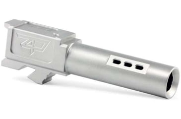 Image of Zaffiri Precision Flush and Crown Ported Pistol Barrel, Glock 26 ZPS.P and ZPS.4 Slide, 9mm, 1/10 Twist, 416R Stainless Steel, Stainless Steel, ZP.26BPSS