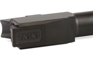 Image of Zaffiri Precision Flush and Crown Ported Pistol Barrel, Glock 43/43x ZPS.P, 9mm, 1/10 Twist, 416R Stainless Steel, Black Nitride, ZP.43BPBN