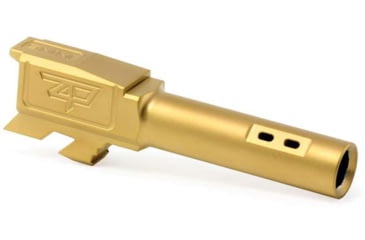 Image of Zaffiri Precision Flush and Crown Ported Pistol Barrel, Glock 43/43x ZPS.P, 9mm, 1/10 Twist, 416R Stainless Steel, Titanium Nitride, ZP.43BPG