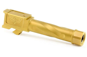 Image of Zaffiri Precision Glock 26 Gen 1-4 Threaded Pistol Barrel, 9mm Caliber, 1/2x28 Threads Per Inch, 416R Stainless Steel, Titanium Nitride, ZP.26BTG