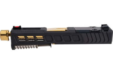Image of Zaffiri Precision Glock 43 ZPS.3 Complete Upper Threaded RMSc Cut, Gold, Black, ZPS.3.43.BLK.CU