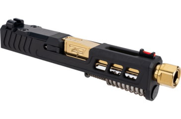 Image of Zaffiri Precision Glock 43 ZPS.3 Complete Upper Threaded RMSc Cut, Gold, Black, ZPS.3.43.BLK.CU