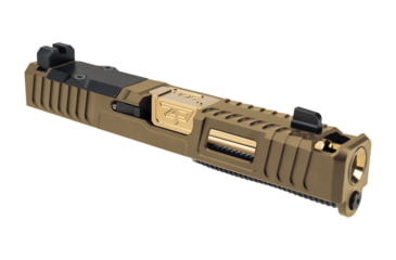 Image of Zaffiri Precision IBS Glock 19 Gen 3 Complete Pistol Slide, PVD, Flat Dark Earth/Gold, G19G3-IBS-RMR-FDE-CP-GLD