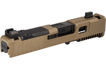 Image of Zaffiri Precision IBS Glock 43X Complete Pistol Slide, Nitride, Flat Dark Earth/Black, G43-IBS-RMSc-FDE-CP-BN
