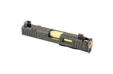 Image of Zaffiri Precision IBS Glock 19 Gen 3 Complete Pistol Slide, PVD, Black/Gold, G19G3-IBS-RMR-BLK-CP-GLD
