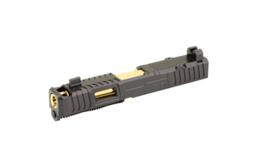 Image of Zaffiri Precision IBS Glock 19 Gen 3 Complete Pistol Slide, PVD, Black/Gold, G19G3-IBS-RMR-BLK-CP-GLD