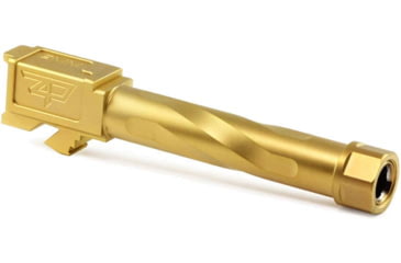 Image of Zaffiri Precision Threaded Pistol Barrel, Glock 17 Gen 5, 9mm, 1/10 Twist, 1/2x28, 416R Stainless Steel, Titanium Nitride, ZP.17G5BTG