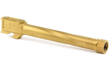 Image of Zaffiri Precision Threaded Pistol Barrel, Glock 34 Gen 5, 9mm, 1/16 Twist, 1/2x28, 416R Stainless Steel, Titanium Nitride, ZP.34G5BTG
