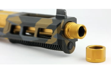 Image of Zaffiri Precision Glock 19 Gen 3, Glock 19 Gen 4 9mm Luger Threaded Pistol Barrel, 4.50in, 1-10 RH Twist, PVD, Gold, BA-G19G15-TH-GLD