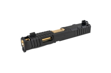 Image of Zaffiri Precision ZPS.B Glock 19 Gen 5 9mm Luger Complete Upper Kit, Trijicon RMR, G19 Titanium Nitride Gold Barrel, Black/Gold, ZPS.B.19.G5.BLK.CU.2