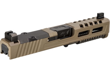 Image of Zaffiri Precision ZPS2 Glock 19 Gen 5 Complete Pistol Slide, Nitride, Flat Dark Earth/Black, G19G5-ZPS2-RMR-FDE-FC-BN