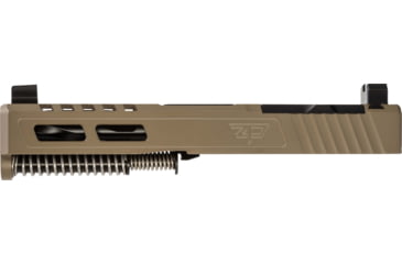 Image of Zaffiri Precision ZPS2 Glock 19 Gen 5 Complete Pistol Slide, Nitride, Flat Dark Earth/Black, G19G5-ZPS2-RMR-FDE-FC-BN