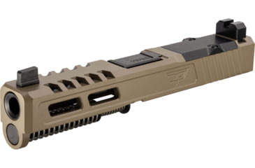 Image of Zaffiri Precision ZPS2 Glock 19 Gen 5 Complete Pistol Slide, Nitride, Flat Dark Earth/Black, G19G5-ZPS2-RMR-FDE-FC-BN