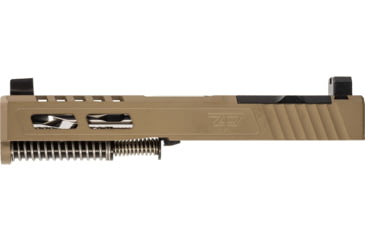 Image of Zaffiri Precision ZPS2 Glock 19 Gen 5 Complete Pistol Slide, Polished, Flat Dark Earth/Stainless, G19G5-ZPS2-RMR-FDE-FC-SS
