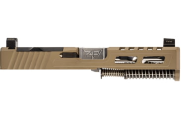 Image of Zaffiri Precision ZPS2 Glock 19 Gen 5 Complete Pistol Slide, Polished, Flat Dark Earth/Stainless, G19G5-ZPS2-RMR-FDE-FC-SS