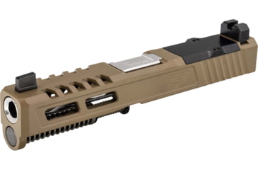 Image of Zaffiri Precision ZPS2 Glock 19 Gen 5 Complete Pistol Slide, Polished, Flat Dark Earth/Stainless, G19G5-ZPS2-RMR-FDE-FC-SS
