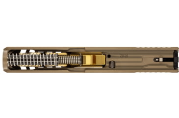 Image of Zaffiri Precision ZPS2 Glock 19 Gen 5 Complete Pistol Slide, PVD, Flat Dark Earth/Gold, G19G5-ZPS2-RMR-FDE-FC-GLD