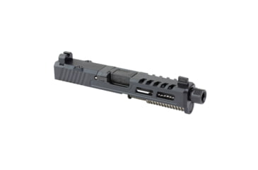 Image of Zaffiri Precision ZPS2 Glock 19 Gen 5 Threaded Complete Pistol Slide, Nitride, Black/Black, G19G5-ZPS2-RMR-BLK-TH-BN