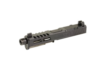 Image of Zaffiri Precision ZPS2 Glock 19 Gen 5 Threaded Complete Pistol Slide, Nitride, Black/Black, G19G5-ZPS2-RMR-BLK-TH-BN