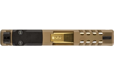 Image of Zaffiri Precision ZPS2 Glock 43X Complete Pistol Slide, PVD, Flat Dark Earth/Gold, G43-ZPS2-RMSc-FDE-FC-GLD