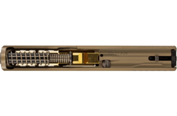 Image of Zaffiri Precision ZPS2 Glock 43X Complete Pistol Slide, PVD, Flat Dark Earth/Gold, G43-ZPS2-RMSc-FDE-FC-GLD