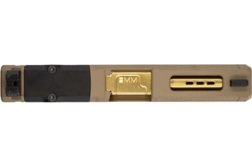 Image of Zaffiri Precision ZPS3 Ported Glock 19 Gen 3 Complete Pistol Slide, PVD, Flat Dark Earth/Gold, G19G3-ZPS3-RMR-FDE-TP-GLD