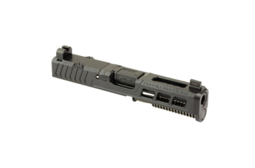 Image of Zaffiri Precision ZPS3 Ported Glock 19 Gen 5 Complete Pistol Slide, Nitride, Black/Black, G19G5-ZPS3-RMR-BLK-TP-BN