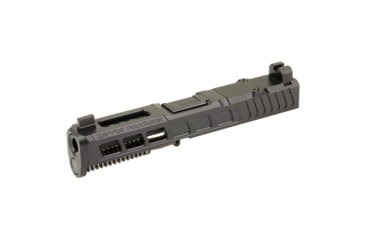 Image of Zaffiri Precision ZPS3 Ported Glock 19 Gen 5 Complete Pistol Slide, Nitride, Black/Black, G19G5-ZPS3-RMR-BLK-TP-BN